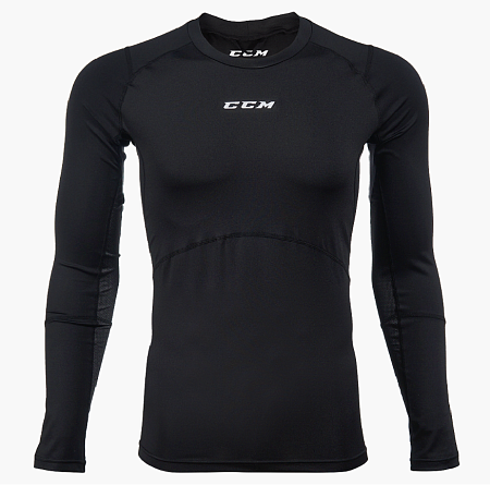 БЕЛЬЕ ФУТБОЛКА ДЛИННЫЙ РУКАВ CCM COMPRESSION LS TOP WITH GEL AD SR