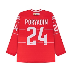 МАЙКА ХОККЕЙНАЯ ХК СПАРТАК 2024/25 "PORYADIN" № 24 РЕПЛИКА SR ПОРЯД24РК-2425