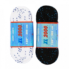 ШНУРКИ ХОККЕЙНЫЕ TEX-STYLE HD DOUBLE BLUE LINE EXTRA WIDE NON WAXED 244см/ 96" 