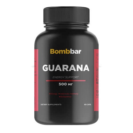 КОМПЛЕКСНАЯ ПИЩЕВАЯ ДОБАВКА BOMBBAR GUARANA 60кап.