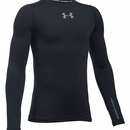 БЕЛЬЕ ФУТБОЛКА ДЛИННЫЙ РУКАВ UNDER ARMOUR COLDGEAR ARMOUR CREW JR 1288344-001